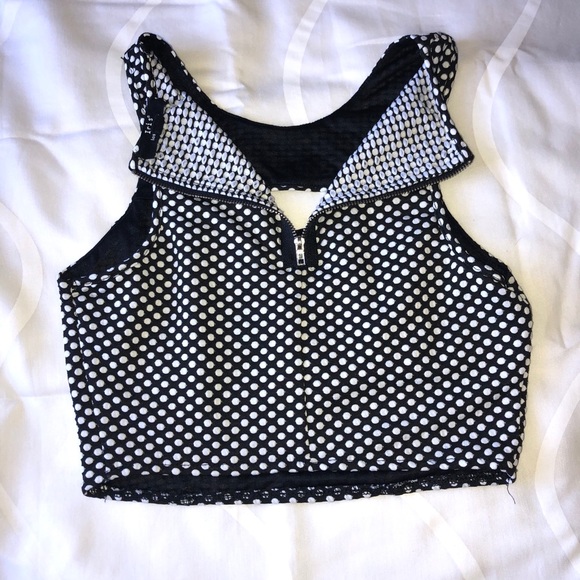 3 crop tops elephant polka dot cleavage opening - Picture 11 of 11